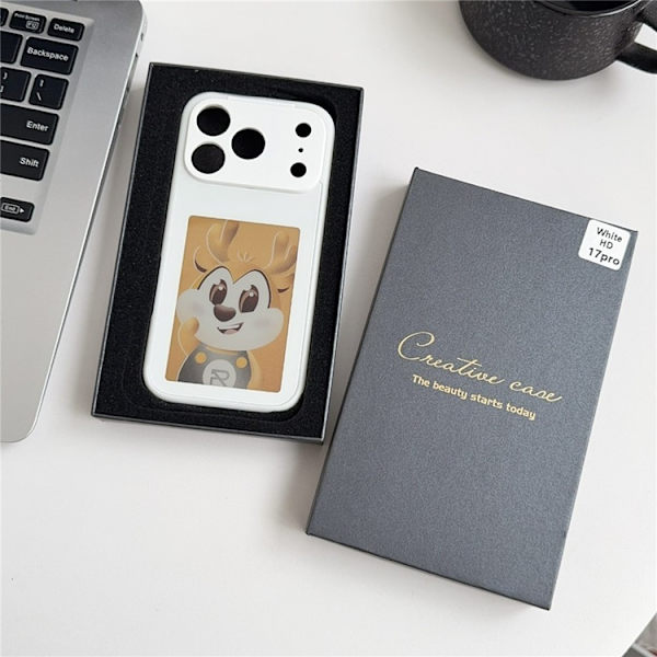 Mobilskal till iPhone 17 Pro NFC DIY Customized HD Smart E-Ink - Orange Orange