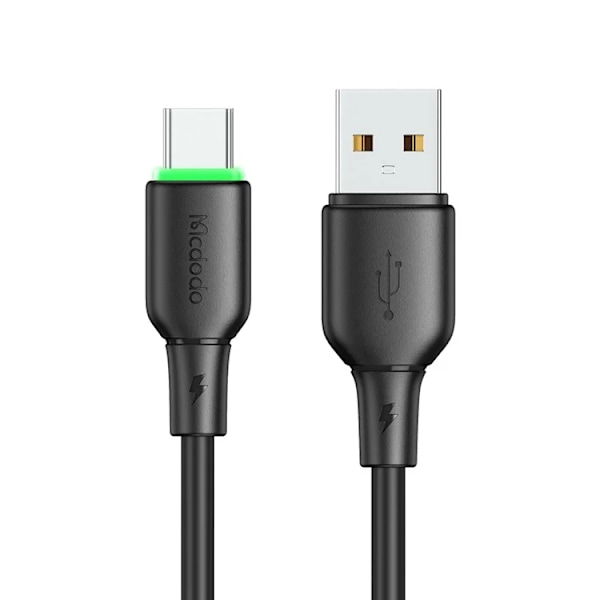 MCDODO USB-A - USB-C 6A Kabel 1.2M CA-475 Alpha - Svart Svart