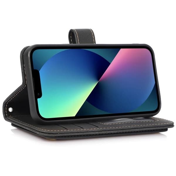 iPhone 14 Plus Pungeetui Flip - Sort Black