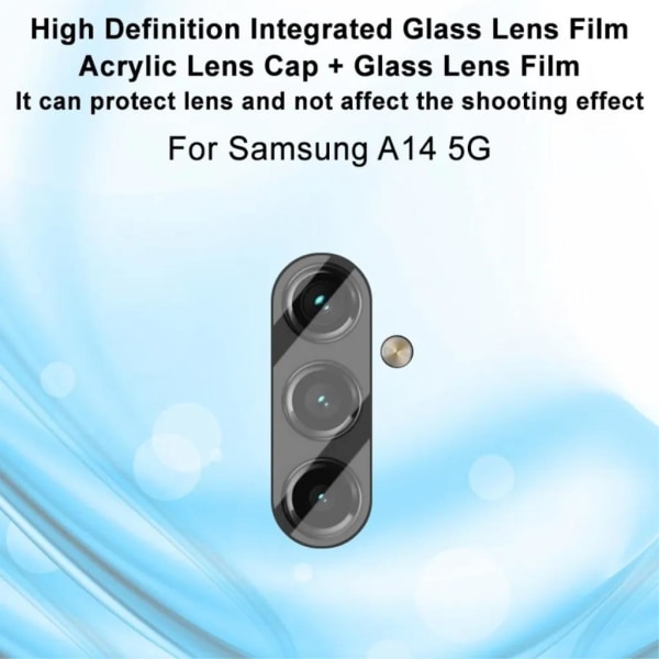 IMAK Galaxy A14 5G/4G kameralinsecover i hærdet glas - gennemsigtig