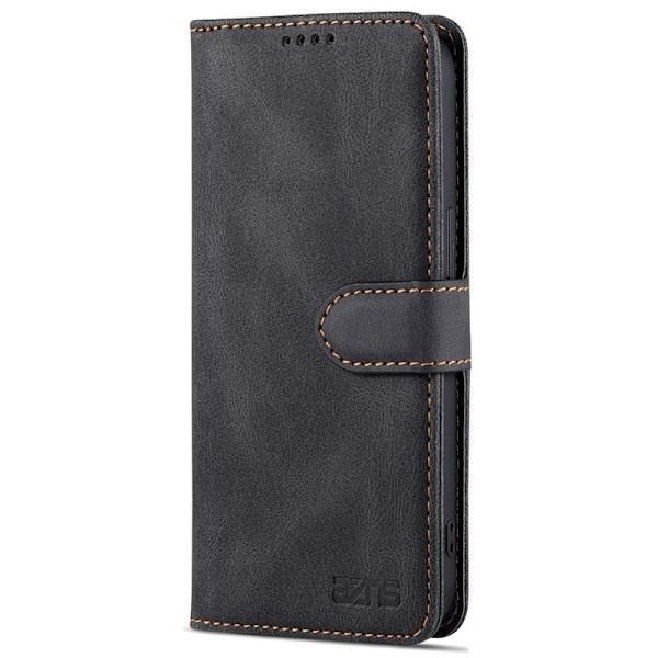 AZNS iPhone 13 Pro Max Plånboksfodral i Konstläder - Svart