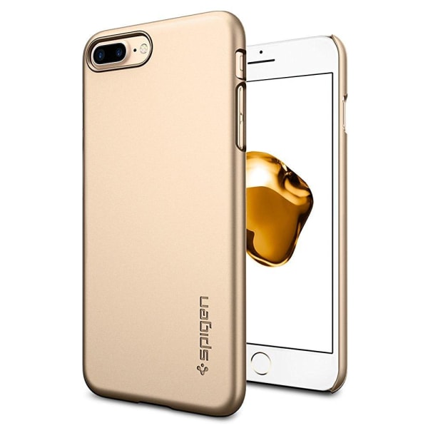 SPIGEN Thin Fit -kuori Apple iPhone 7 Plus -puhelimelle - kultaa