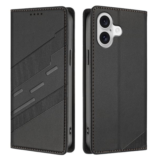 iPhone 17 Plånboksfodral Punk Style Imprinted - Svart Svart