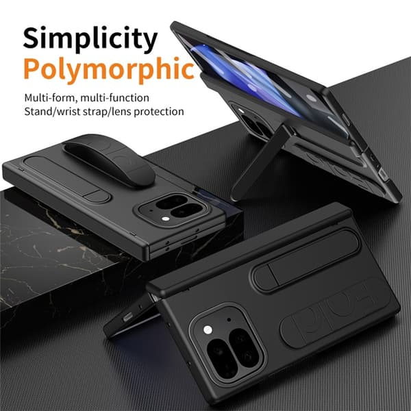 Mobilskal till Google Pixel 10 Pro Fold Wristband Kickstand Svart