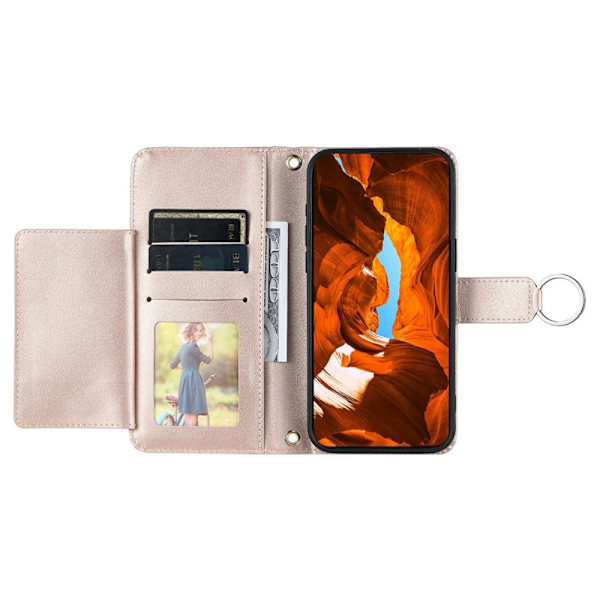 Plånboksfodral för Samsung Galaxy S26 Plus Ringhållare Ställ - Roséguld