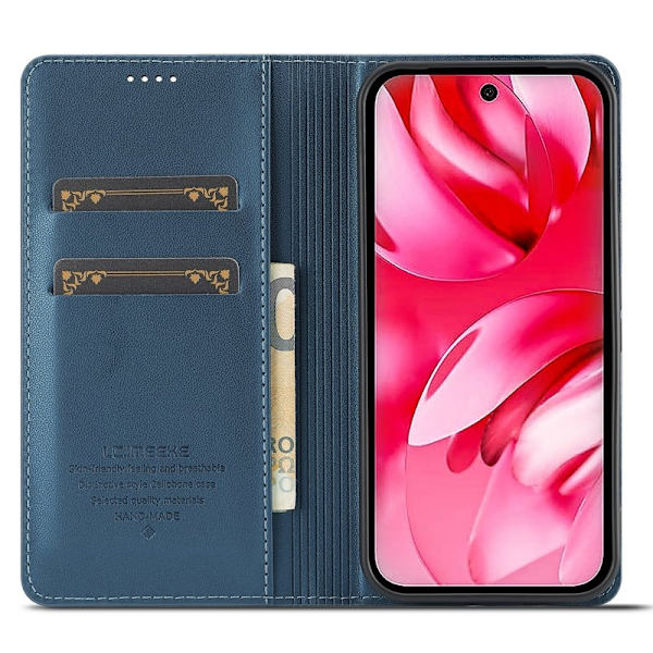 LC.IMEEKE L1 Series Google Pixel 9a Plånboksfodral Konstläder - Blå
