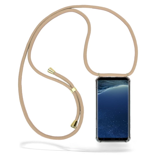 Boom Galaxy S8 mobil halskæde etui - Beige Cord