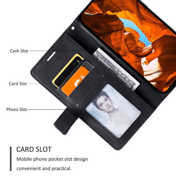 Plånboksfodral för Samsung Galaxy S26 Plus Konstläder - Svart