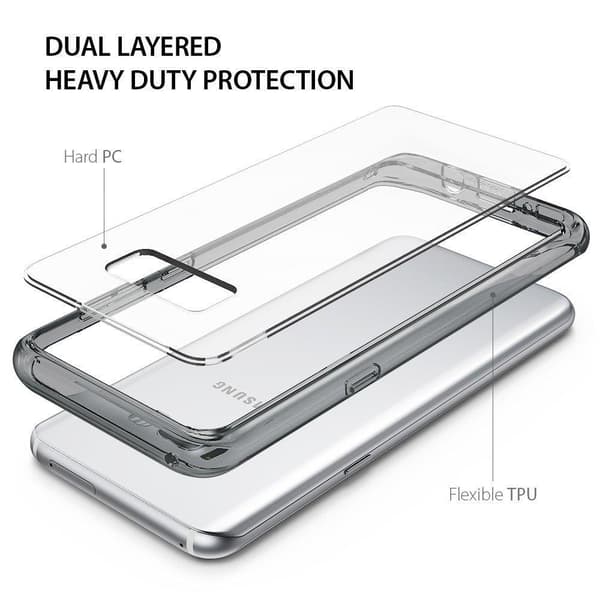 Ringke Fusion Shock Absorption Skal till Samsung Galaxy S8 Plus - Grå Grey