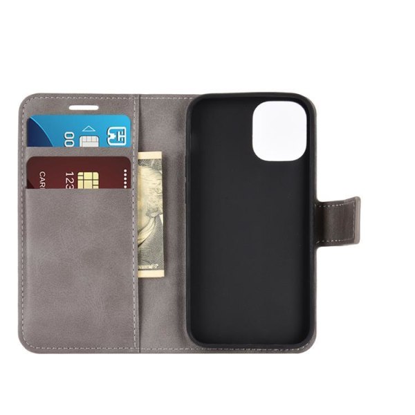 BooM RFID-suojattu lompakkokotelo iPhone 12 Mini - harmaa