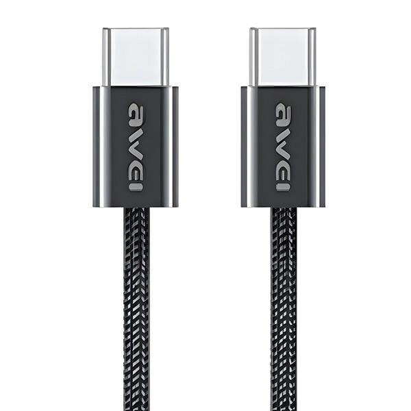 AWEI CL-219T Kabel USB-C–USB-C 60W iPhone 15 - Svart