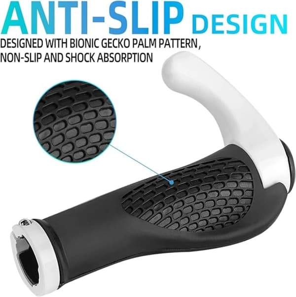 Rockbros Cykelhållarset med horn - Vit Vit