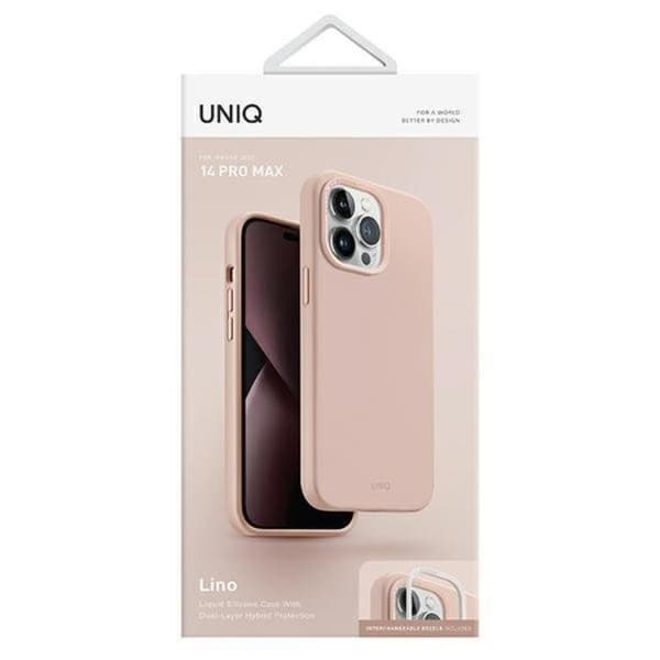 Uniq iPhone 14 Pro Max Mobiltelefon Lino - Lyserød Rosa