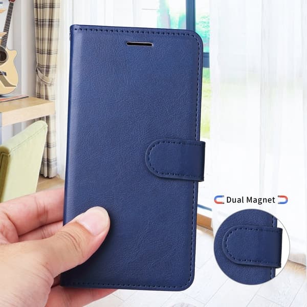Samsung Galaxy S26 / S26 Pro Plånboksfodral Konstläder Med Rem - Blå