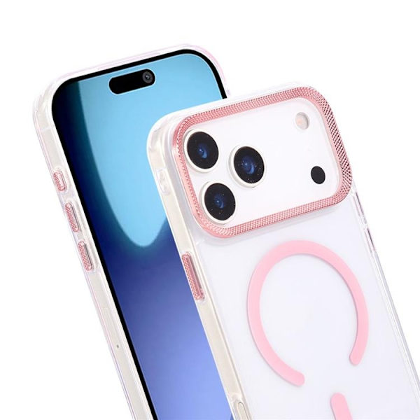 Mobilskal till iPhone 17 Pro MagSafe Texture Frame - Rosa Rosa