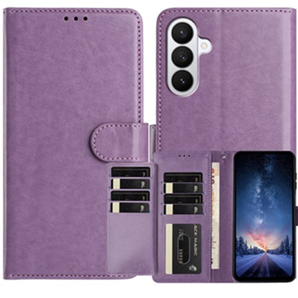 Samsung Galaxy S26 Pro Plånboksfodral Konstläder Folio Flip - Lila