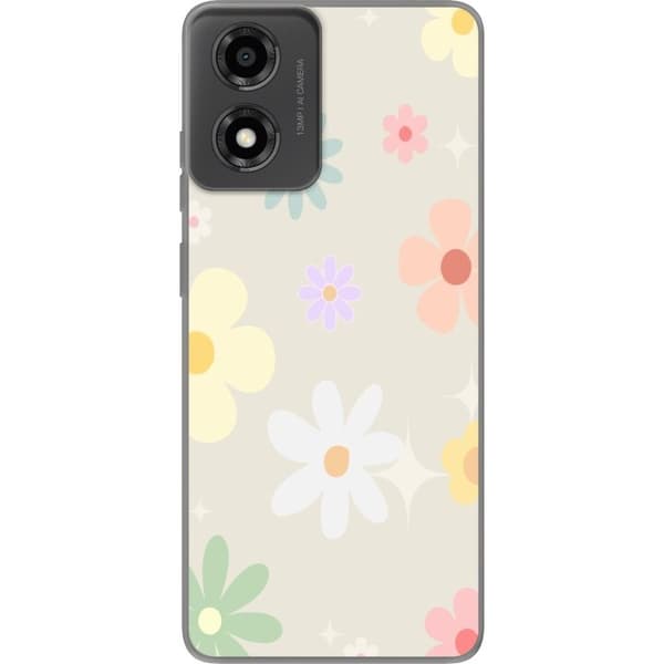 Mobilskal till Motorola Moto E14 med fejdande blommor