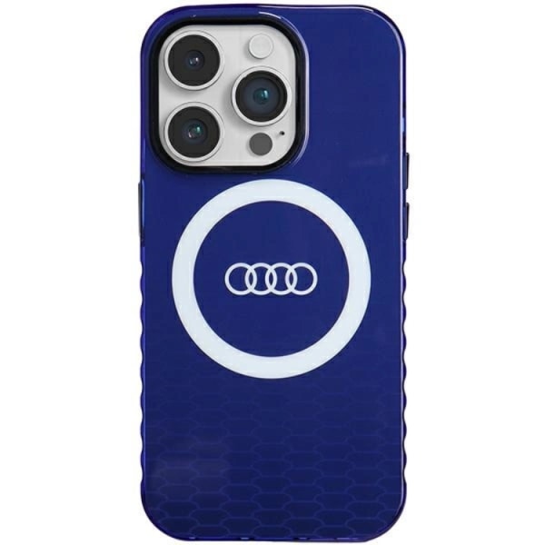 Audi iPhone 14 Pro mobiilikotelo Magsafe IML Big Logo - sininen