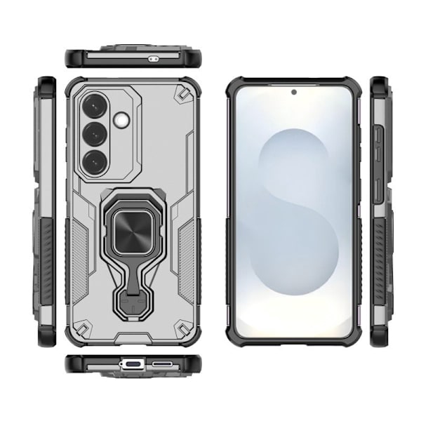 WANLONFENG Mobilskal för Samsung Galaxy S26 Plus Kickstand PC + TPU - Grå