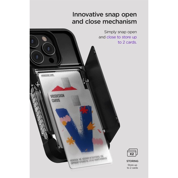 VRS DESIGN Neo Flip Cover iPhone 14 Pro - Sort