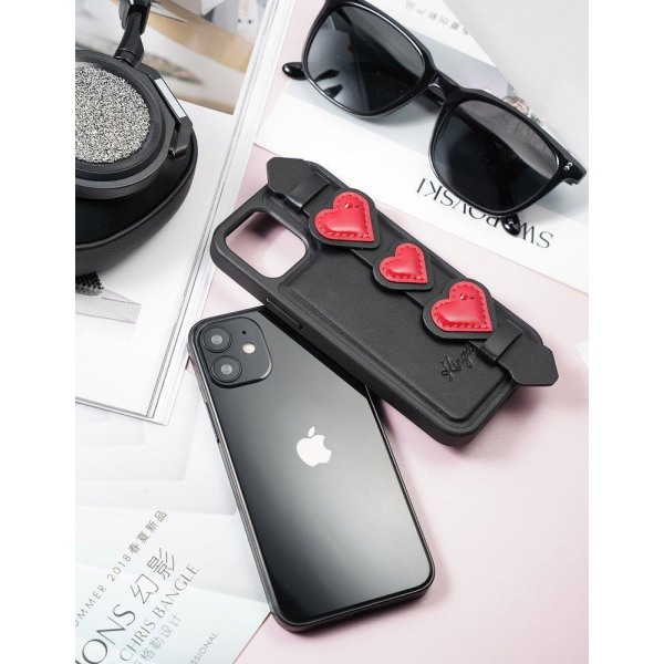 Kingxbar Sweet Swarovski kännykkäkuori iPhone 12 & 12 Pro - musta Black