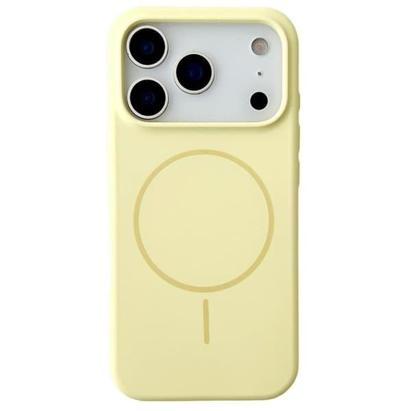 Mobilskal till iPhone 17 Pro MagSafe Silikon Anti Drop - Gul Gul