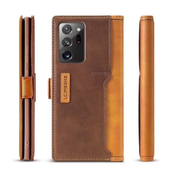 LC.IMEEKE Nahkainen korttikotelo Galaxy Note 20 Ultra - Brown