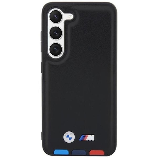 BMW Galaxy S23 Plus Skal Läder Stamp Tricolor - Svart Svart