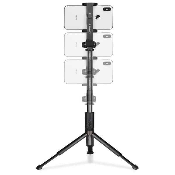 Spigen Trådlös Selfie Stick Tripod - Musta Svart
