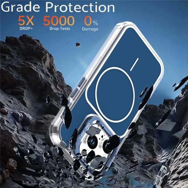 Mobilskal till iPhone 16 Pro Max MagSafe Lens Kickstand med Handrem - Blå Blå