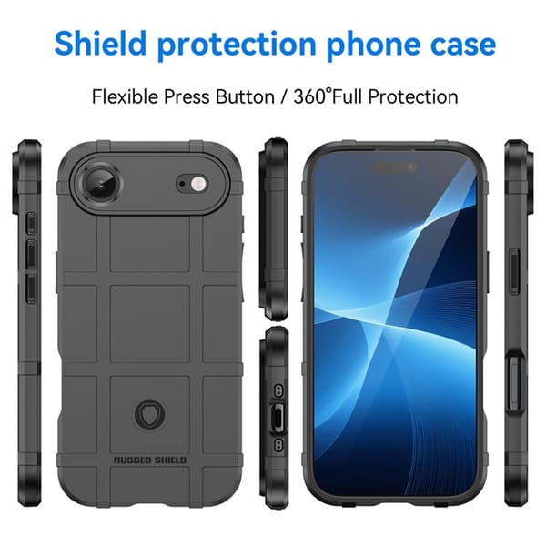 Mobilskal till iPhone Air Grid Design Scratch-Proof Soft TPU - Svart Svart