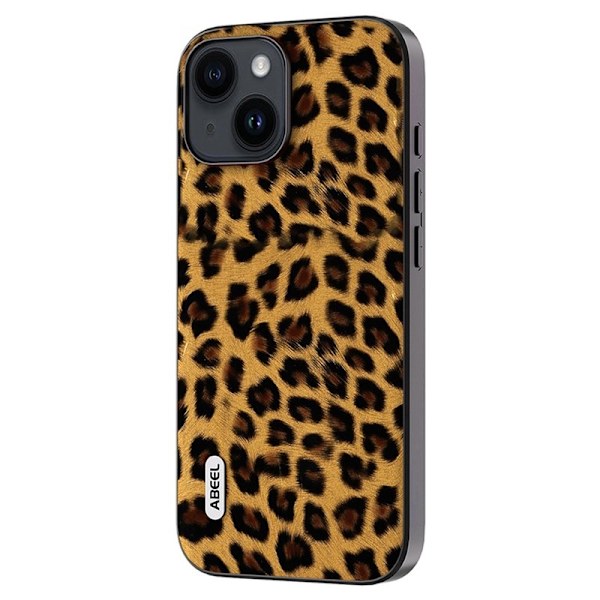 ABEEL Mobilskal till iPhone 13 Leopard Textur PU Läder + TPU + PC - Guld