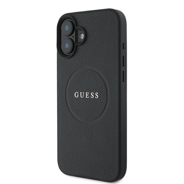 Guess Mobilskal till iPhone 16 Plus Magsafe Grained Ring - Svart Black