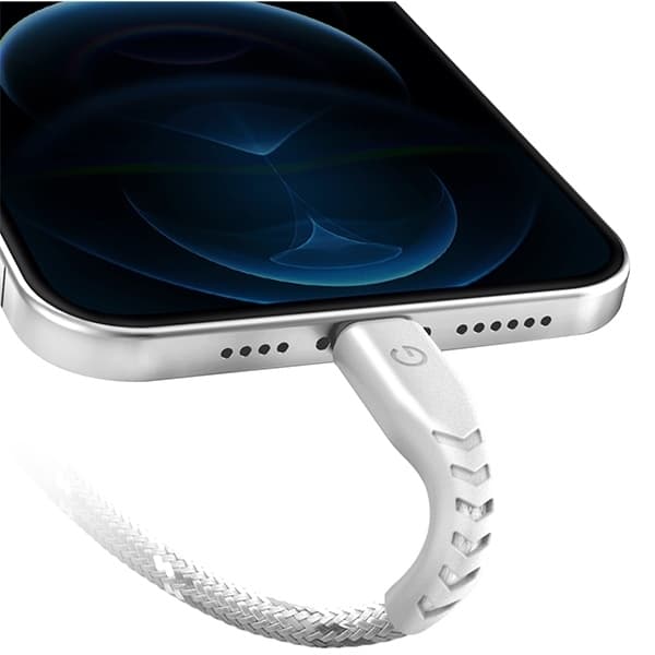 Energea USB-C til Lightning Kabel 1.5m MFI Nyloflex C94 - Hvid Vit