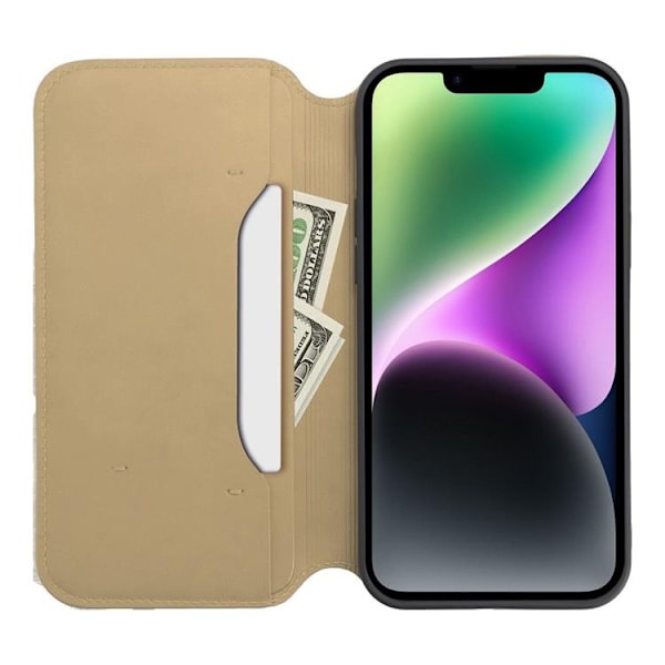 iPhone 16 Plus Plånboksfodral Dual Pocket - Guld Guld