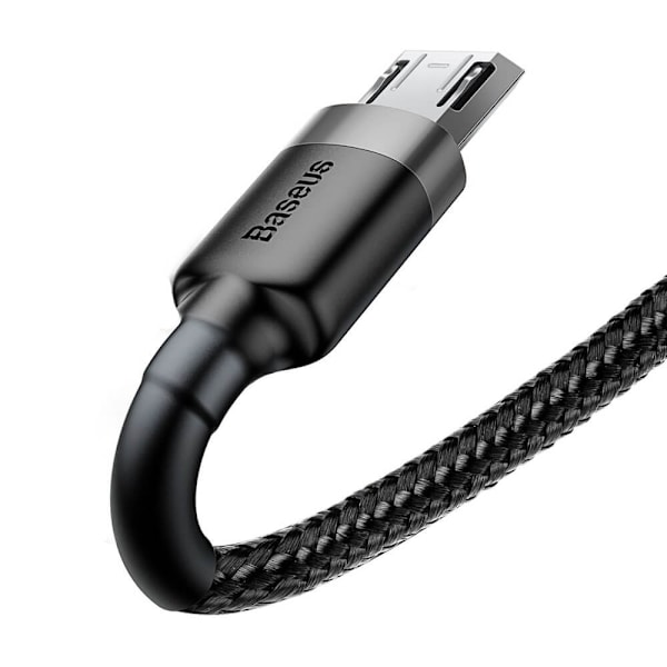 Baseus Cafule micro USB kabel QC 3.0 2.4A 0,5M Svart-Grå Svart