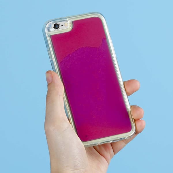 Liquid Neon Sand cover til iPhone 6/6s - Violet Lila