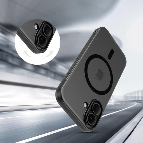 Tech-Protect Telefontaske til iPhone 17 Magsafe Slim - Mat Sort Svart