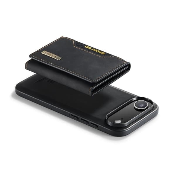 DG.MING iPhone Air Konstläder Plånboksfodral PU + PC + TPU - Svart