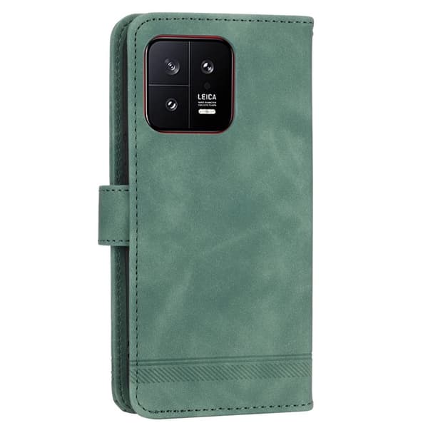 DIERFENG DF-03 Plånboksfodral för Xiaomi 13 5G - Konstläder - Grön