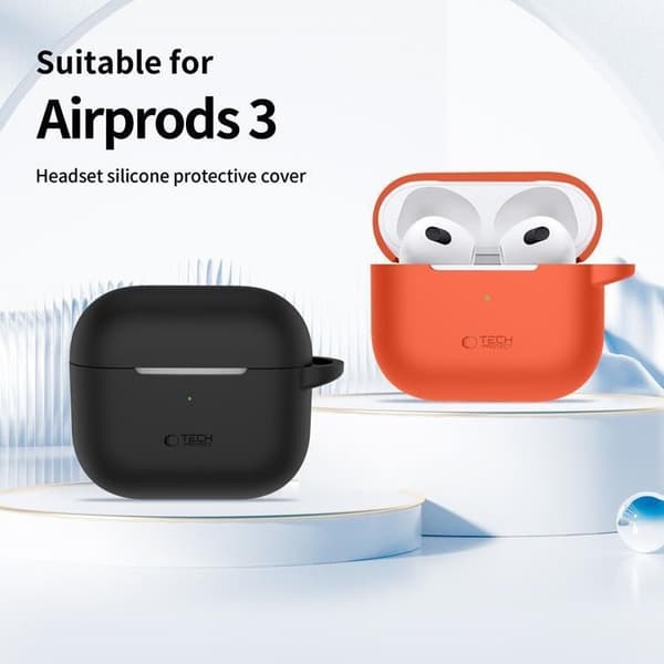Tech-Protect Apple Airpods 3 Taske Silikone Krog - Navy Blå
