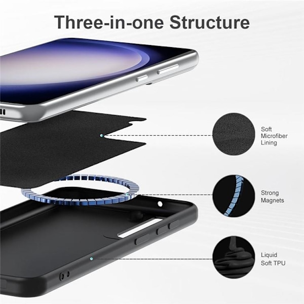Galaxy S24 Plus Mobilskal Magsafe Liquid Series - Svart Svart