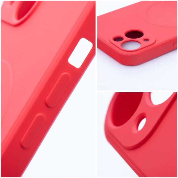 iPhone 12 Mini -kuori Silicone Mag - Punainen