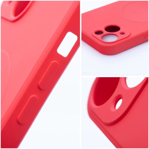 iPhone 12 Mini Shell Silicone Mag - punainen
