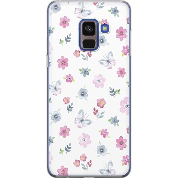 Mobilcover til Samsung Galaxy A8 (2018) med Blomster og sommerfugle