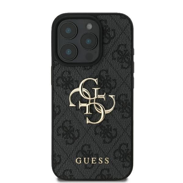 Guess Telefontaske til iPhone 16 Pro 4G Stort Logo - Sort Black