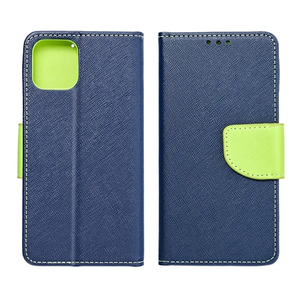 Xiaomi Redmi Note 14 5G Plånboksfodral Fancy - Navy/Lime Blå