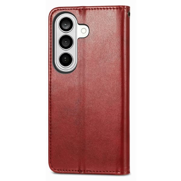 Plånboksfodral för Samsung Galaxy S26 Plus Konstläder Stativ - Röd