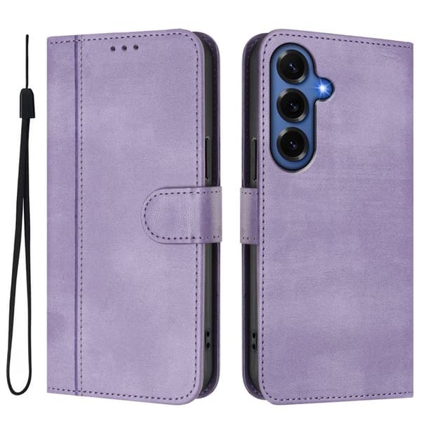 Plånboksfodral för Samsung Galaxy S26 Plus Konstläder Stativ - Ljuslila