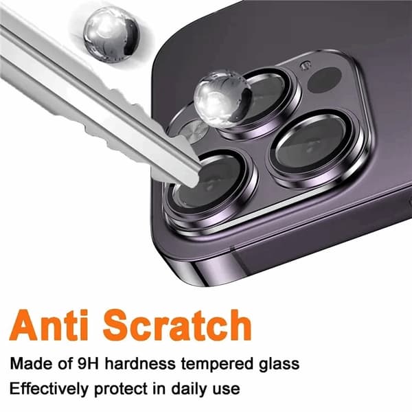 ENKAY iPhone 14/14 Plus Kameralinsskydd i Härdat glas - Silver Silver